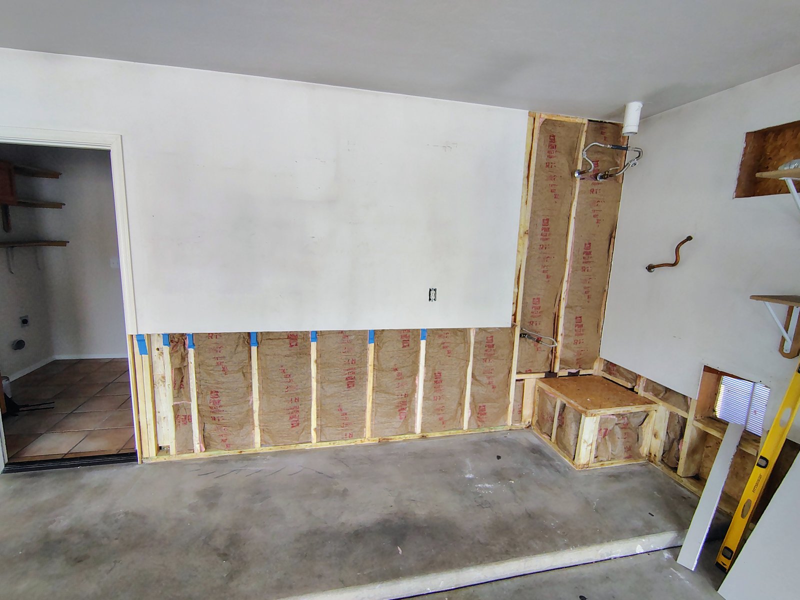 Garage conversion insulation and wood framing Tucson AZ